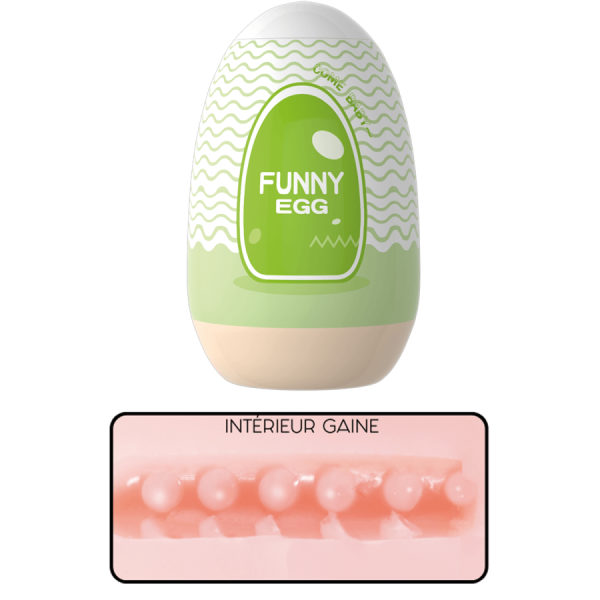 Gaine Masturbatrice Réutilisable FUNNY EGG – Design Réaliste Vagin lèvres fines
